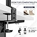 VIVO Dual Monitor Desk Mount, Holds 2 Computer Screens up to 30 inches and 22lbs Each, Heavy Duty Fully Adjustable Steel Stand with C-Clamp and Grommet, Black, STAND-V002