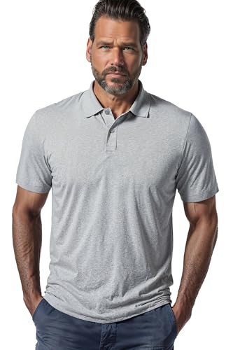 Jp 1880 Poloshirt, Piqué Polo T-Shirt Uomo, Grigio MéLange, L - 5