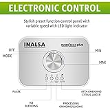 Inalsa Food Processor Professional with Mixer Grinder INOX 1000 Plus,Copper Motor 1000 Watts,Precise Electronic 25 Speeds Knob,14 Function,3 Pre-set Buttons, Food Grade Blender Jar,304 SS Grade 2 Jars