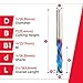 Amana Tool 46350-K CNC SC Spektra Extreme Tool Life Coated Mortise Compression Spiral 1/4 D x 1 CH 1/4 SHK 2-1/2 Inch Long 2 Flute Router Bit