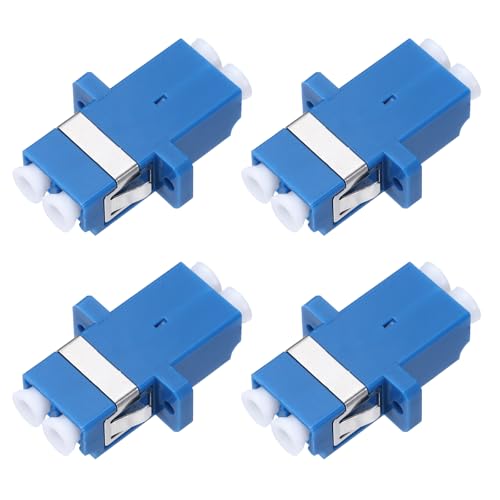 Image of sourcing map Fiber Optic Coupler LC/UPC Single Mode Duplex Fiber Optical Cable Adapter Fiber Optic Connectors for Network Internet, 4 Pack