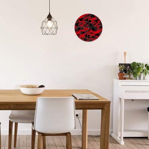 Horloge murale pour la maison sans échelle design camouflage - 6