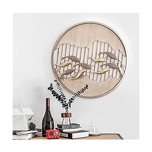 Idée cadeau décoration murale en métal ronde pour pendaison de crémaillère