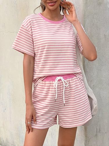 Image of VILOVE 4th of July 2 Piece Sequin Outfits Women 250 Anniversary Usa Shirts and Short Sets Casual Patriotic Shirt Summer Set