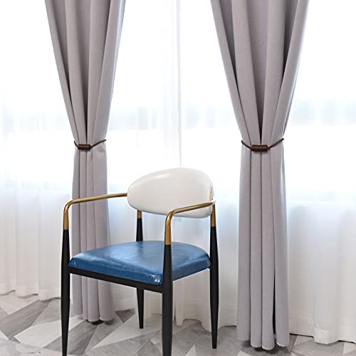 Alzapaños de cuerda para cortinas de ventanas imantados OUdini café oscuro 8
