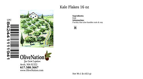 OliveNation Dried Kale Flakes, Chopped Kale Leaves, Superfood, Non-GMO, Gluten Free, Kosher, Vegan - 16 ounces - Thumbnail 2