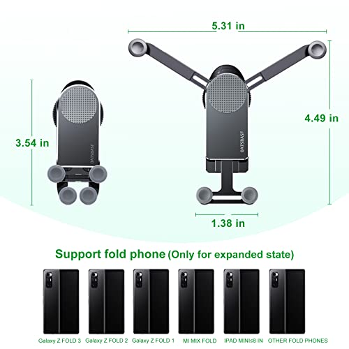 xuenair Z Fold 4 Car Mount for Dashboard Windshield Window, Aluminum 2 Mode for Samsung Galaxy Z Fold 6 5 4 3 2 Accessories and iPhone 16 15 Pro Max by xuenair - Image 6