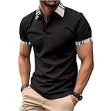 Polo Golf Hombre, Manga Corta Deportivo Camisa Running Originales Camisetas Hombre Fitness Tallas Grandes Antisudor Marca Algodon Camisas Manga Corta Hombre Elásticas Tecnico Casual M