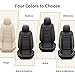 IKABEVEM Car Seat Covers Fit for Audi A3/A4/A5/A6/A7 2009-2025 2026 Seat Cushion Compatible Airbag Waterproof Faux Leather Seat Cover(Only 2 Front Seat Covers)-Red Line