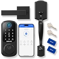 DESLOC B200 Smart Front Door Lock Handle Set, Fingerprint & App Control