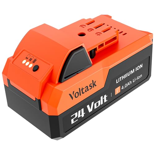 VOLTASK 24V 4.0AH Lithium-Ion Battery Replacement for Cordless Snow Shovel and Cordless Snow Blower