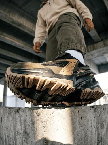 Image of Bacca Bucci HYPERMAX Men's Chunky Sneakers | Rugged Lifestyle Shoes with Mesh Upper, EVA Midsole & Heavy Grip Rubber Outsole | Streetwear, Walking & Everyday Wear