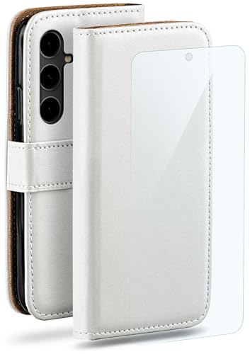 Housse Samsung S23 FE moex anti-chute blanche avec film de protection écran pour éviter les bris