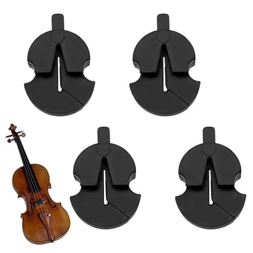 4 PCS Violin Mute, Violin Accessories, Cello Mute Rubber for All Violins, Cello, Acoustic Guitar, Banjo