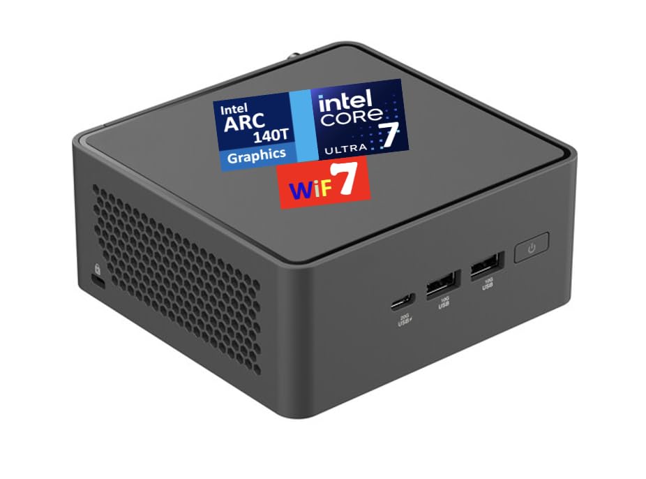 Image of ASUS NUC 15 Pro AI Business Mini Desktop (Intel Ultra 7-255H, Intel Arc 140T, 64GB DDR5, 8TB PCIe SSD, Win 11 Home) w /DKZ USB Port Expander