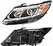 For 2014 2015 for KIA Sorento Halogen Headlights Assembly Head Light Lamp Assembly w/LED DRL Black Housing Clear Lens (Left Driver Side)