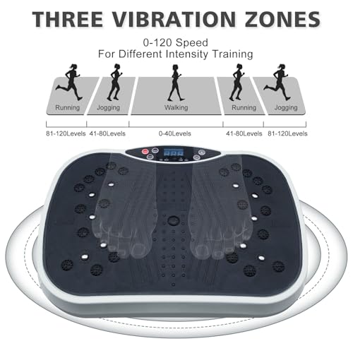 Plataforma Vibratoria para Ejercicio en Casa - Equipo de Entrenamiento para Pérdida de Peso y Tonificación en Gris miniatura 2