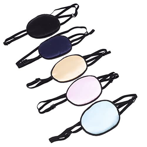 25 Peças Máscara De Olho Único De Seda Curativos Para Os Olhos Fronhas De Seda Tapa-olho Elástico Ta