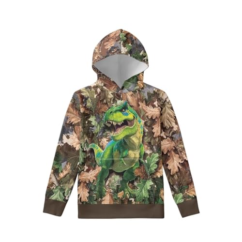Image of WELLFLYHOM Boys Hooded Sweatshirts Hoodie Pullover Cool Graphic Crewneck Blouses Size 6-16