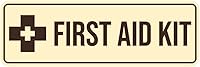 Vista 12 de Letrero de botiquín de primeros auxilios estándar (negro)