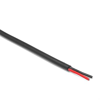 Trunking Solid Car Bicycle Lamp Extend Wire 2Pin 22AWG 20AWG 18AWG Tinned Copper Heat Insulation Cable 300V 3A Black Cord for Garden Light Connector Loom Size Black 5meter, Color 18AWG