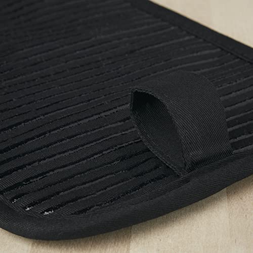 Kitchenaid Beacon Two-Tone Non-Slip Pot Holder Set, Contour Silver/Onyx Black, 7"X10", 2 Piece #TOP2