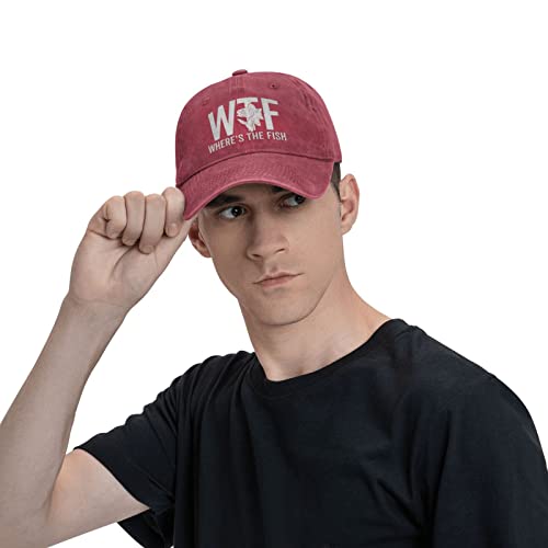 Image of WTF Where's The Fish Hat for Women Dad Hats with Design Caps