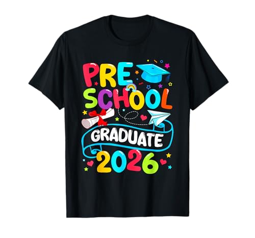 Preschool Graduate 2026 Pre K Grad Funny School Graduation T-Shirt