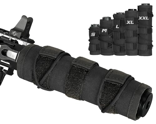 DBTAC Suppressor Cover, Heat-Resistant Suppressor Covers for Extreme Firearm Heat Protection, No-Slip Fit, 1.5 inches Diameter with Multiple Lengths (4/5/6/7/9 Inch) (Basic, Black, X-Large)