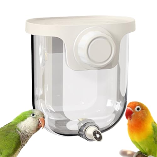 Lunaobrik Wassertrinker für Vögel | Tränke für Wellensittiche – Tropfschutz zum Aufhängen 330 ml für Kolibri Sittiche Fringuelli Kanarien Unzertrennlich