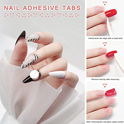 20 Sheets Pink Nail Adhesive Tabs, 480Pcs Super Sticky Double-Side Nail Glue Stickers, Waterproof Jelly Nail Tape Glue, Flexible Fake Nail Glue Tips For Acrylic Nails, Women #TOP4