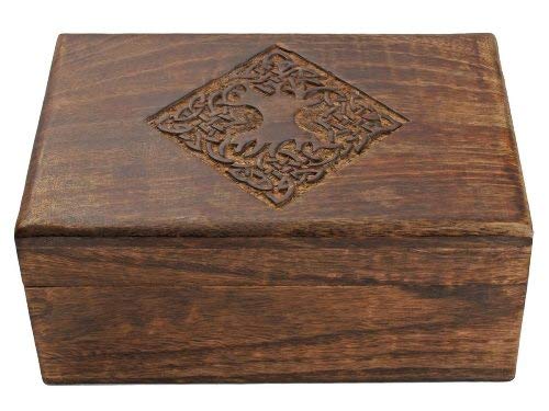 Nirman Handmade Wooden Jewellery Trinket Box Keepsake Storage Organizer With Hand Carved Celtic Design #TOP2