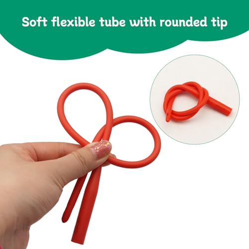 Abustle pig Kit de alimentação infantil de cordeiro e cabra, 2 tubos (16 FR), 1 seringa de 60 ml reu