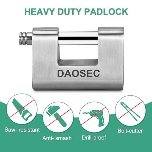 image for DAOSEC Extra Long Security Chain, 10 ft. x 0.36 in. (9 mm) Thick Squar