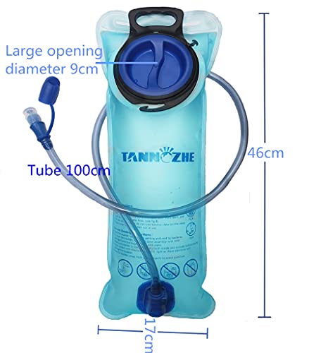 TANNOZHE 2L Leakproof Water Bladder BPA Free Replacement Hydration Backpack Travel Sport Tank Hydration Backpack for Outdoor Hiking