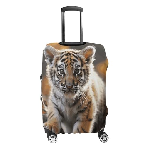 Cute Tiger Travel Luggage Cover Anti-scratch Suitcase Cover Elastic Suitcase Protective Cover Fits 19-32 Inch Luggage S4