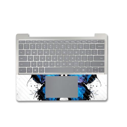 Image of MightySkins Carbon Fiber Skin Compatible With Microsoft Surface Laptop Go 3 (2023) Full Wrap Kit - Butterfly Splash | Protective, Durable Textured Carbon Fiber Finish | Easy To Apply | Made in the USA