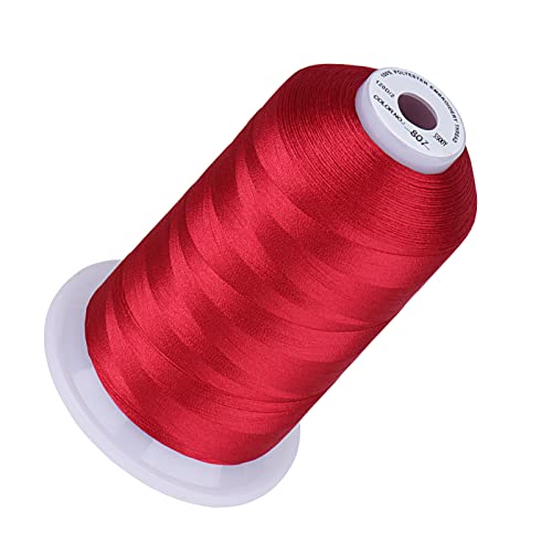 Image of Simthread 5000M 40WT Polyester Embroidery Thread, Color 807 | 5000M 40WT polyester thread feeds smoothly for machine embroidery, monograms, logos, patches and quilting.