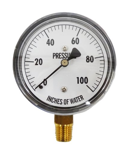 Manomètre basse pression pour WC 100" H2O KC25 pour régler votre chasse d'eau