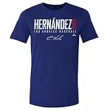 500 LEVEL Enrique Hernandez Los Angeles D Elite Men's Cotton T-Shirt (Royal Blue, 2XL)