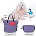 Teamoy Pet Grooming Tote, Dog Grooming Supplies Organizer Bag for Grooming Shears, Deshedding Tool, Towels, Shampoo and More, Purple