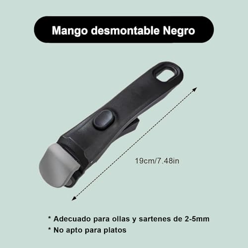 Miniatura 2 de Sinzoneu Mango Sartén Extraíble Universal - Resistente 250 C Soporta 10kg, Mango Desmontable Para Ollas
