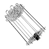XQK Asadores De Barbacoa Asador De Marco Asador De Metal De Acero Inoxidable Parrilla para Hacer Kebabs Horno De Jaula De Aguja Universal, Máquina De Brocheta De Carne Y Tenedor 10x