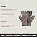 First Lite Rugged Wool Half Finger Glove - Merino Wool Hunting Gloves with Silicone Grip Palm for Shooting Dexterity, Walnut, Large