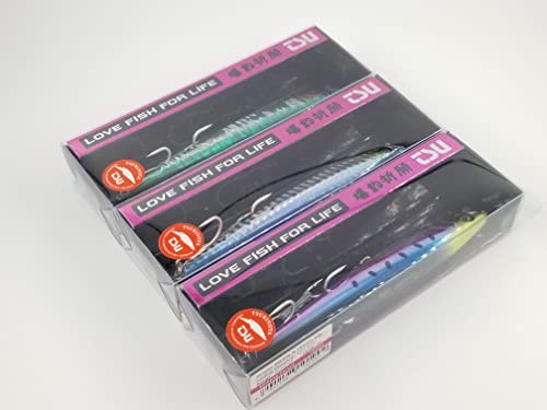 105s 30g TSURINOYA 極小リップ付き ヘビー シンキング ペンシル ロング ショット 105mm シーバス ヒラスズキ 青物 サワラ メジロ ヒラメ マゴチ DW208 (3色set-BDN) 6枚目