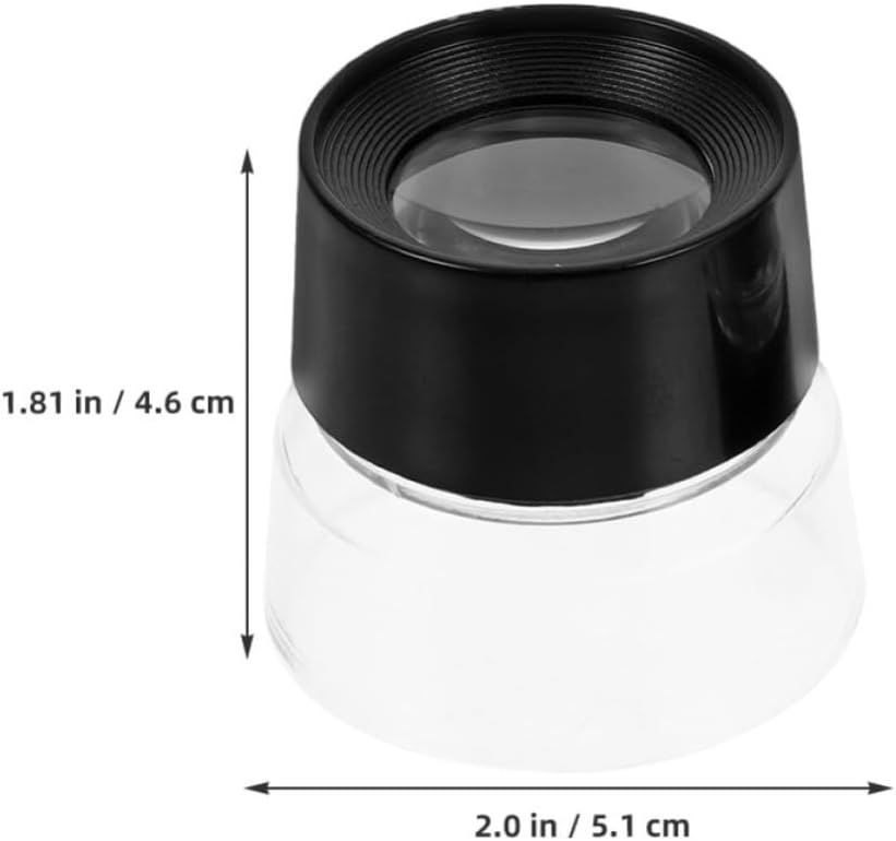 NOLITOY 6pcs Cylindrical Jewelry Magnifier Loupe 10x Optical Glass Pre-Focused Portable Loupe for Professional Use in Jewelry Shops and Stamp Inspection