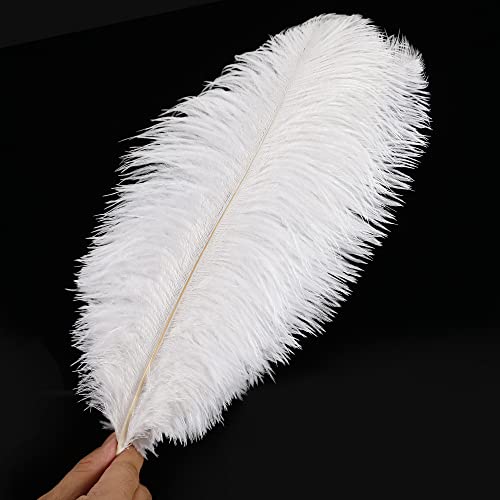 Soarer White Ostrich Feathers Bulk for DIY Crafting,8-10Inch,30Pcs by Soarer - Used condition - Image 3