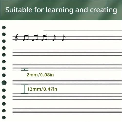 Cuaderno de notación musical reutilizable para corregir errores de composición fácilmente 3