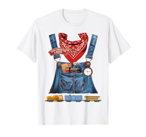 Idea de disfraz con temática de conductor de tren para niños Camiseta