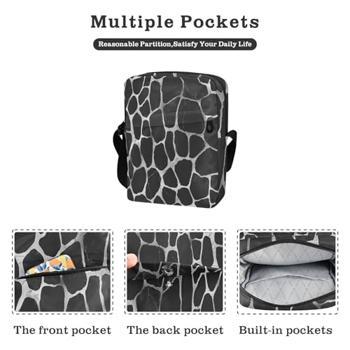 cute messenger bag mens crossbody bag Women's Purse Adjustable Strap for Outdoor Daily Outdoor Daily- Tortoise Shell Skin Texture2